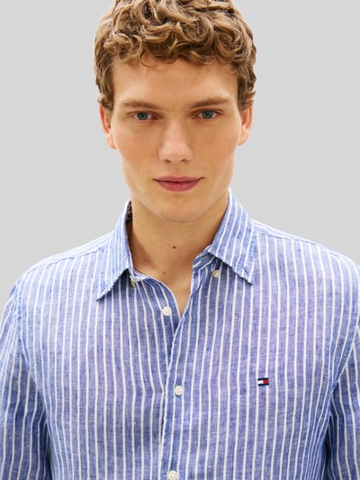Tommy Hilfiger Regular Fit Freizeithemd aus reinem Leinen Marine 3