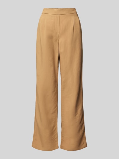 Stehmann Wide Leg Stoffhose aus Viskose-Leinen-Mix Modell 'Alexandria' Beige 2
