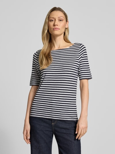 s.Oliver RED LABEL T-shirt o kroju relaxed fit z czystej bawełny Granatowy 4