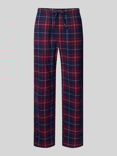 Christian Berg Men Regular fit pyjamabroek met elastische band Donkerrood - 1