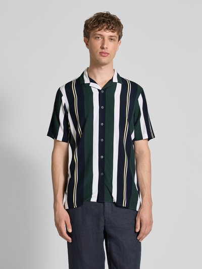 Jake*s Slim Fit Freizeithemd mit Knopfleiste GELB 4