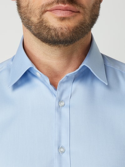 OLYMP Level Five Koszula biznesowa o kroju slim fit z diagonalu  Błękitny 3