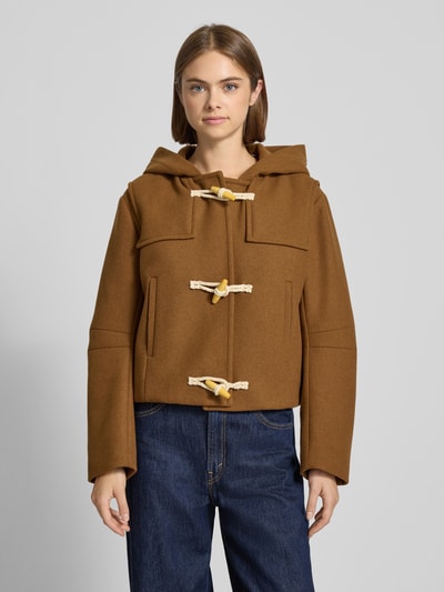 Marc O'Polo DENIM Regular Fit Dufflecoat aus Woll-Mix Cognac 4