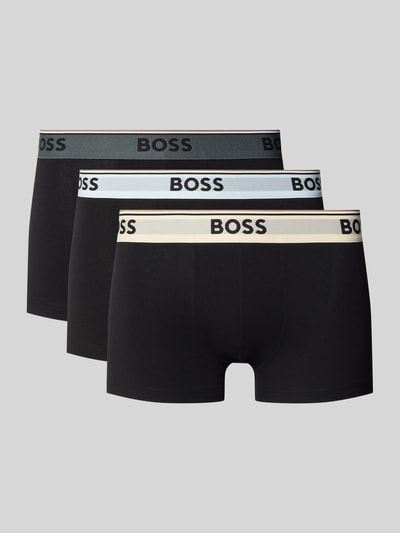 BOSS Regular Fit Trunks aus Baumwoll-Mix im 3er-Pack Black 1
