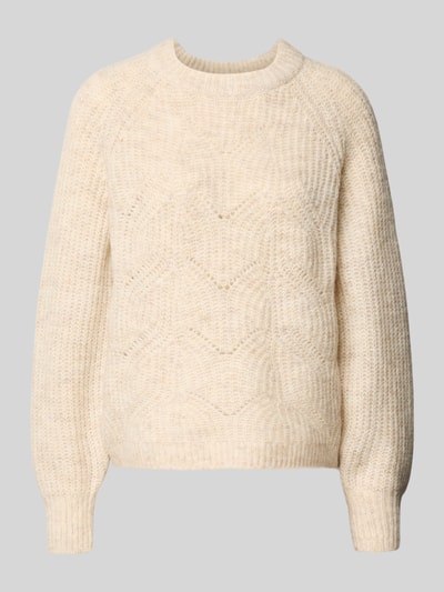 Only Relaxed Fit Strickpullover mit Woll-Anteil Modell 'GILA' Offwhite 2