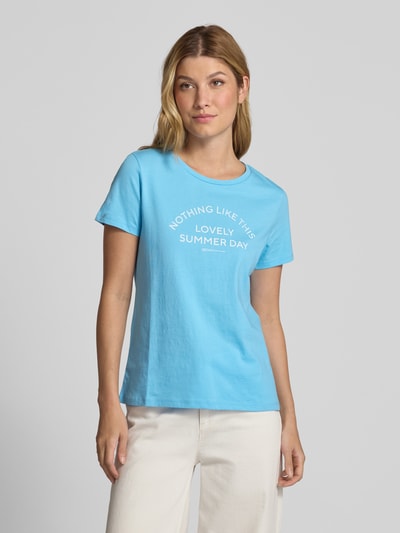 Tom Tailor Denim Regular Fit T-Shirt aus reiner Baumwolle Hellblau 4