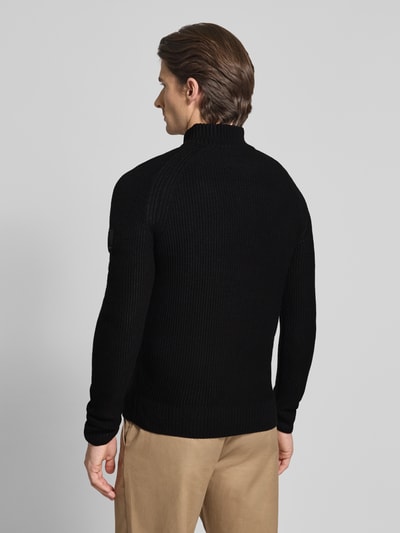 Tom Tailor Denim Regular fit schipperstrui met raglanmouwen Zwart - 5