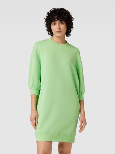 JOOP! Knielange sweatjurk met ronde hals Neon groen - 4