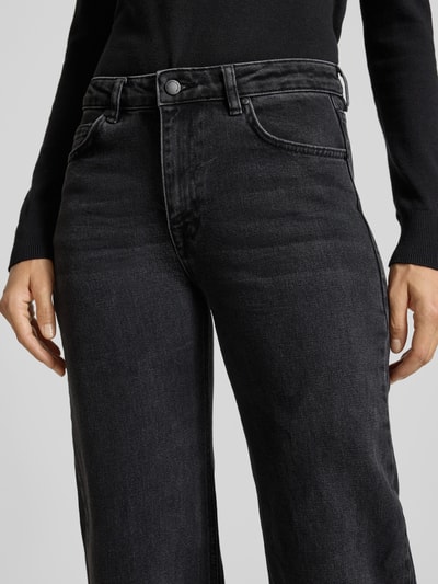 My Essential Wardrobe Jeansy o kroju straight fit z wpuszczanymi kieszeniami Antracytowy 3