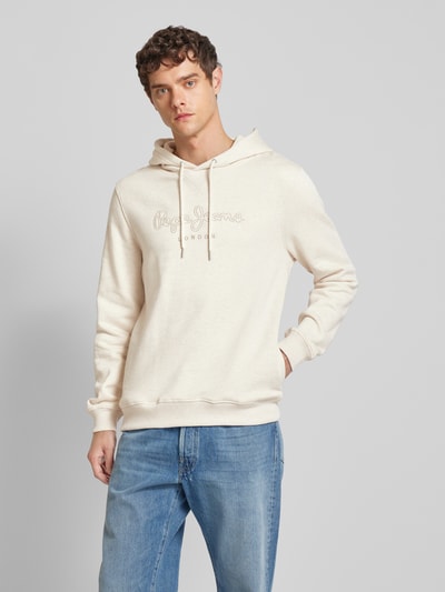 Pepe Jeans Hoodie mit Label-Stitching Modell 'New Nouvel' Offwhite 4