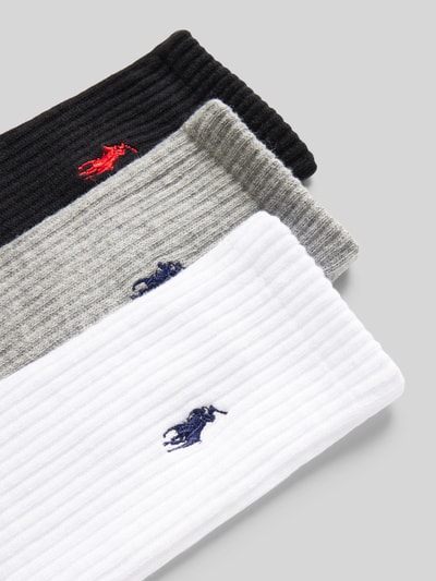 Polo Ralph Lauren Underwear Socken mit Logo-Stitching im 3er-Pack Mittelgrau Melange 2