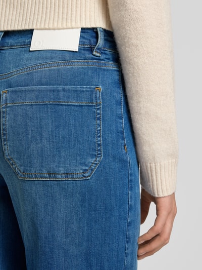 OPUS PANTS Jeans mit weitem Bein und Längsnähten Modell 'Melly Groove' Blau 3