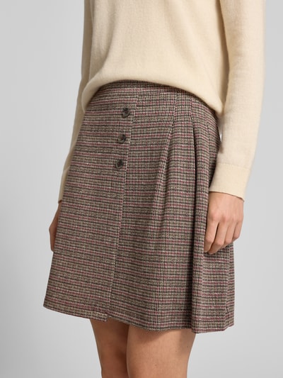 More & More Minirok met sierknopen Donkerbruin - 3