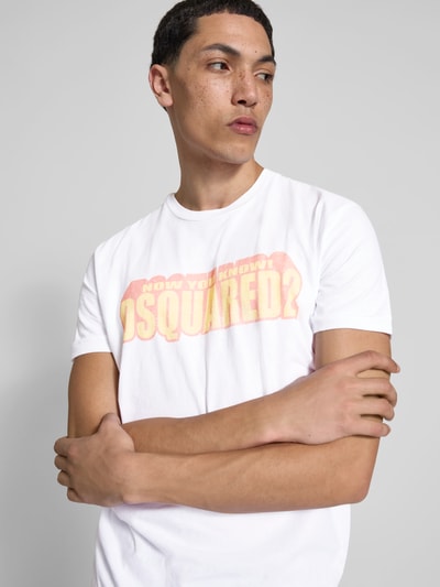 Dsquared2 T-Shirt mit Label-Print Weiss 3