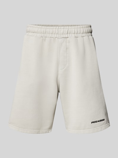 Pegador Sweatshorts mit Label-Stitching Hellgrau 2