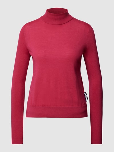 HUGO Strickpullover aus Schurwolle Modell 'Sedennian' Pink 2