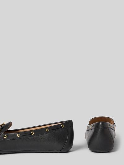 Lauren Ralph Lauren Loafers aus Leder mit Label-Applikation Modell 'WYLIE' Black 2