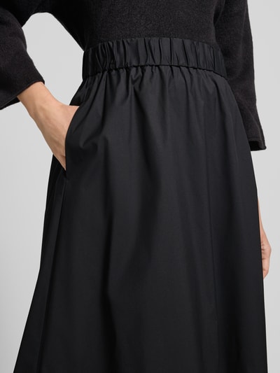 ROBE LÉGÈRE Midirock mit elastischem Bund Black 3