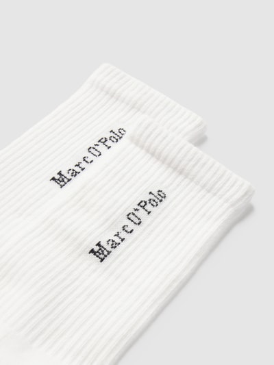 Marc O'Polo Socken mit Label-Detail im 2er-Pack Modell 'Alex' Weiss 2