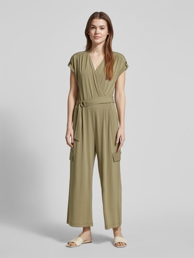 Betty Barclay Jumpsuit mit Taillengürtel Oliv 4