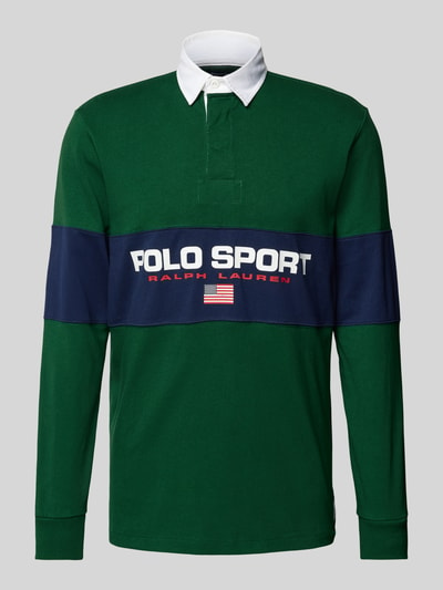 Polo Sport Koszulka polo o kroju classic fit z nadrukiem z logo Zielony 1