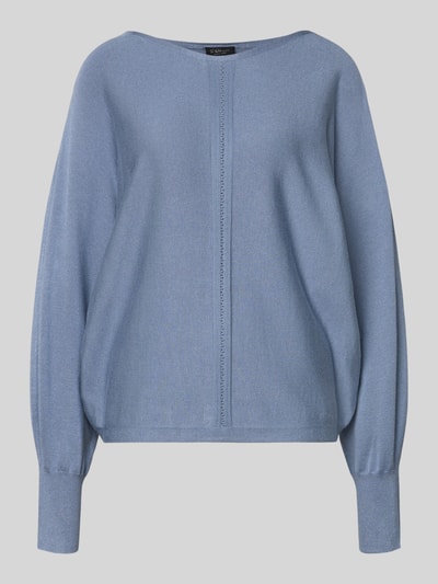 Produktfoto, Oversized Strickpullover aus Viskose-Mix von s.Oliver BLACK LABEL in Optik: Unifarben, Passform: Oversized, Stricktextur, Label-Applikation