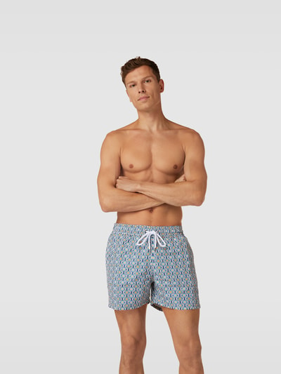 Frescobol Carioca Badehose mit Allover-Muster Weiss 4