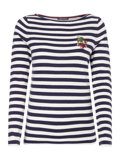 Tommy Hilfiger Pullover mit Motiv-Stickerei  Marine 1