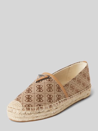 Guess Espadryle z aplikacją z logo model ‘JOLANDE’ Średniobrązowy 1