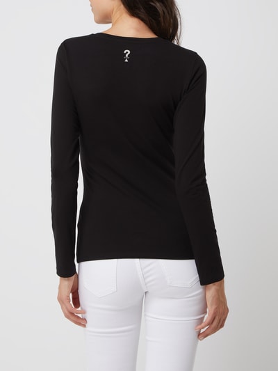 Guess Longsleeve mit Logo-Print Modell 'Raise' Black 5