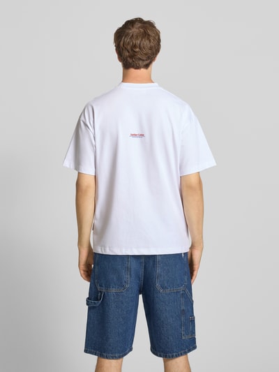 ANOTHER COTTON LAB t-shirt z nadrukiem z logo i okrągłym dekoltem Biały 5