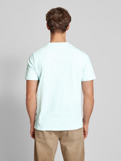 Blend T-Shirt mit Motiv-Stitching Modell 'UEFFI' Aqua 5