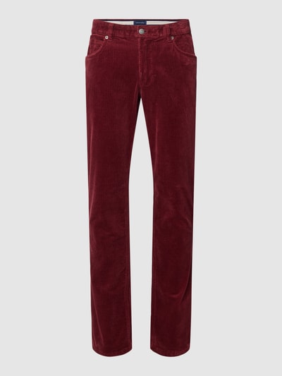 Christian Berg Men Corduroy broek in 5-pocketmodel Bordeaux - 2