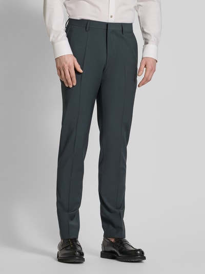 Roy Robson Stretch fit pantalon met persplooien Donkergroen - 4