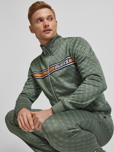 Guess Activewear Kurtka treningowa ze stójką model ‘KORBIN’ Oliwkowy 3