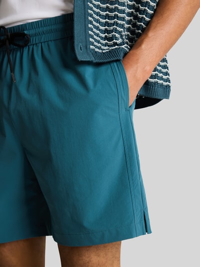 Tom Tailor Denim Relaxed Fit Sweatshorts mit Tunnelzug Petrol 3