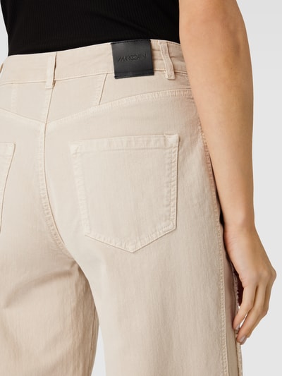 Marc Cain Wide Fit Jeans mit Ausfransungen Sand 3