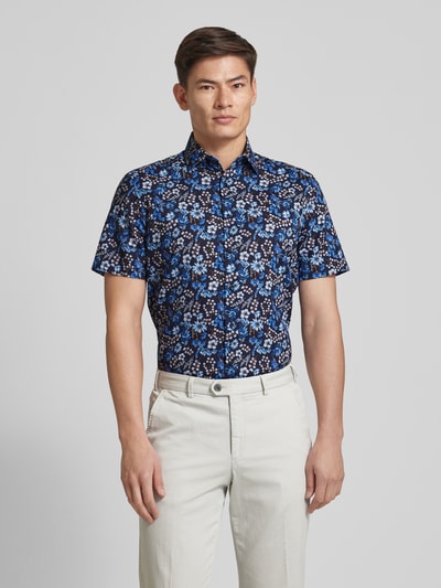 Christian Berg Men Regular fit vrijetijdsoverhemd met all-over print Marineblauw - 4