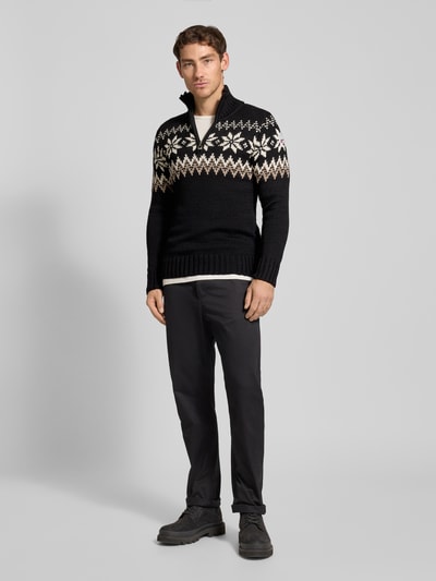 Dale of Norway Gebreide pullover met opstaande kraag Zwart - 1