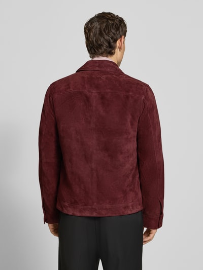 DRYKORN Lederjacke aus Ziegenvelours Modell 'RIKKA_2' Bordeaux 5