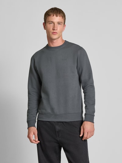 Blend Sweatshirt mit Rundhalsausschnitt und Logo Anthrazit 4