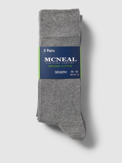 MCNEAL Socken mit elastischem Rippenbündchen im 5er-Pack Graphit Melange 3