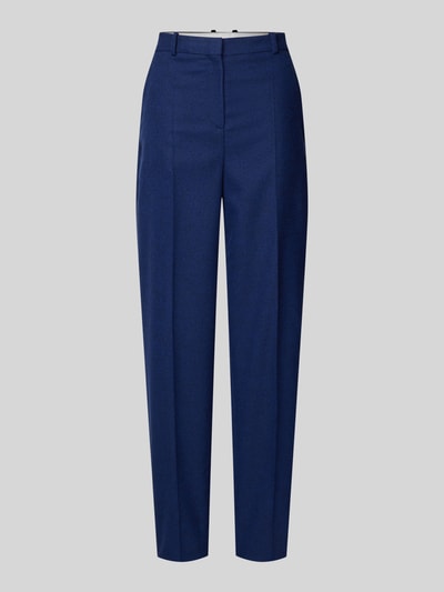 BOSS Straight leg pantalon met persplooien, model 'Tabitha' Marineblauw - 2