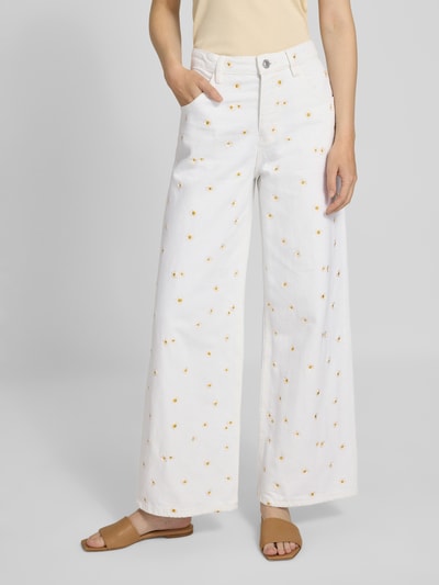 MANGO Wide Fit Jeans mit 5-Pocket-Design Offwhite 4