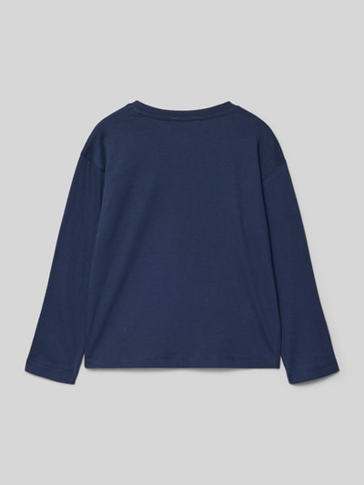 Mayoral Bluzka z długim rękawem, okrągłym dekoltem i nadrukiem z motywem Granatowy 3