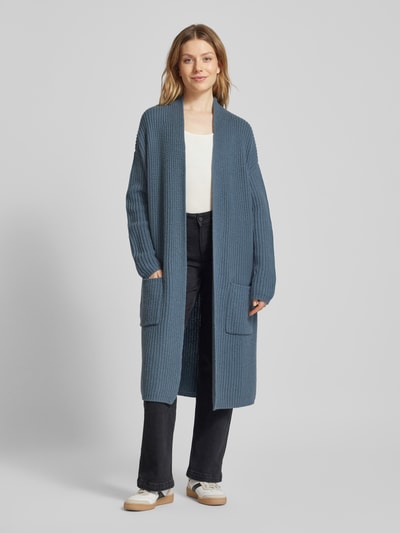 Herzensangelegenheit Longcardigan mit Kaschmir-Anteil und offener Front Dunkelblau 4