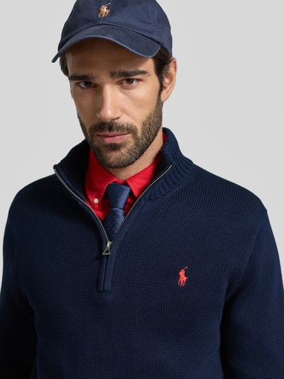 Polo Ralph Lauren Schipperstrui met labelstitching Marineblauw - 3