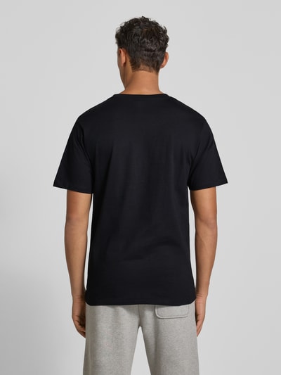 Wood Wood T-shirt met labelstitching en ronde hals Zwart - 5