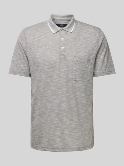 RAGMAN Poloshirt met streepmotief en borstzak Zilver - 2