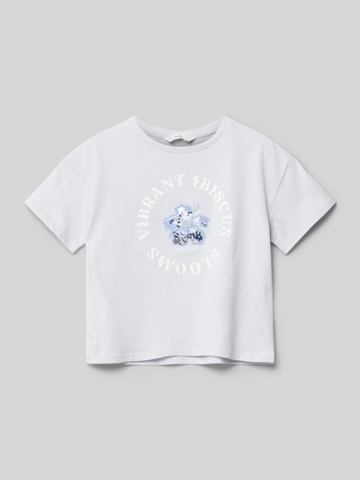 Mango T-Shirt mit Motiv-Print Modell 'fish' Bleu 1